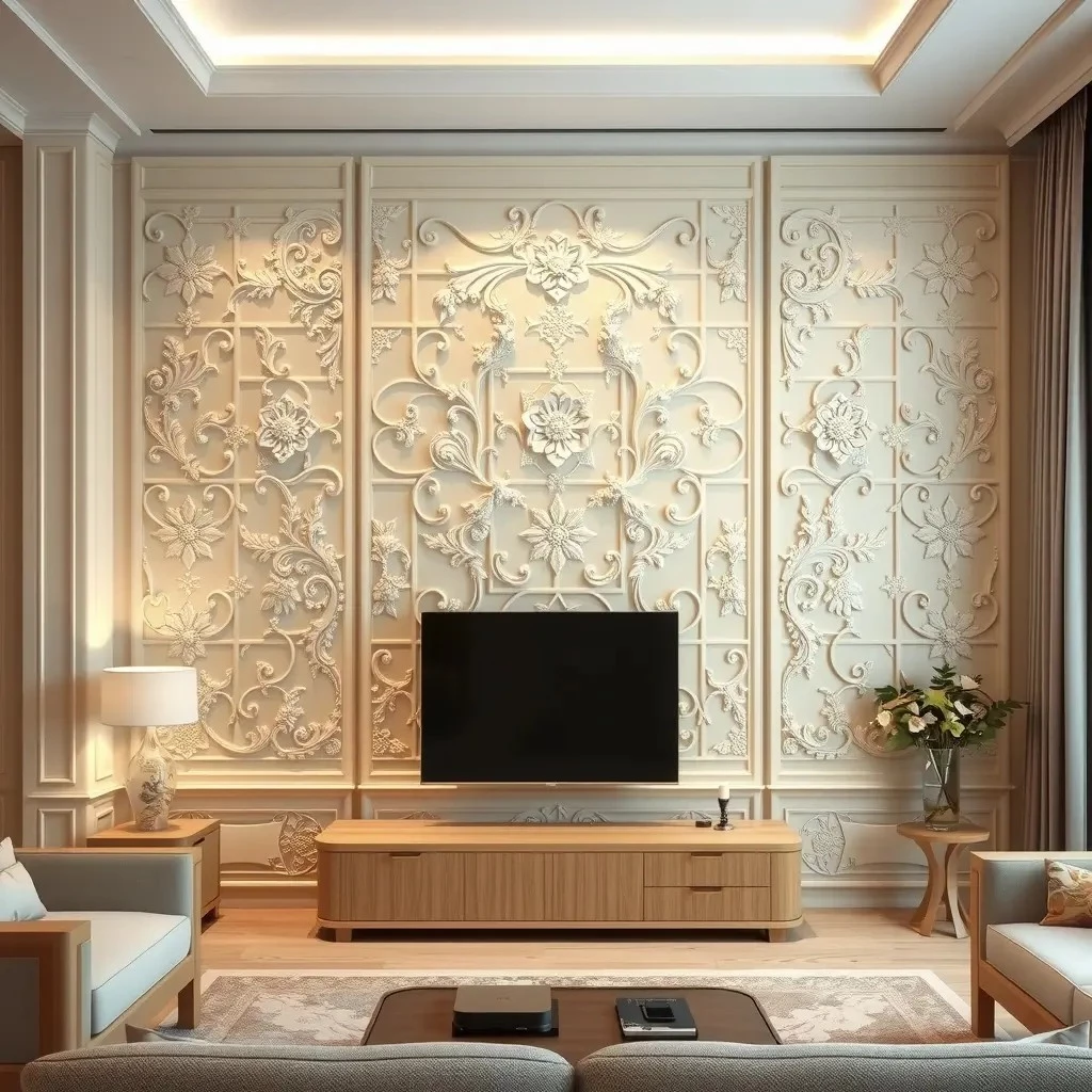 Декор стен с помощью гипсовых панно