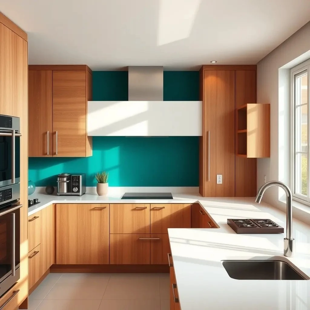 Кухня с акцентной стеной – как оформить