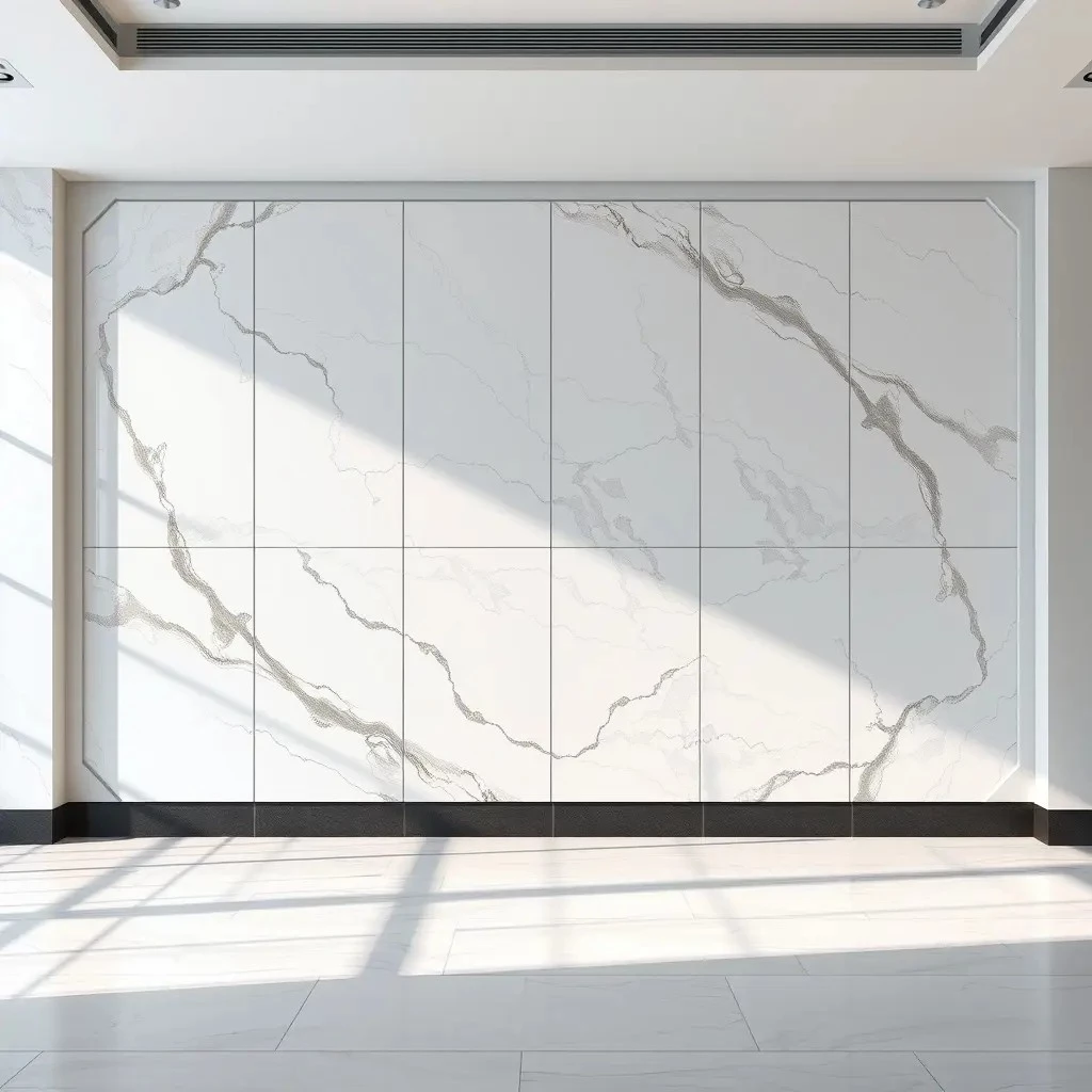 Декор стен декоративными панелями под мрамор