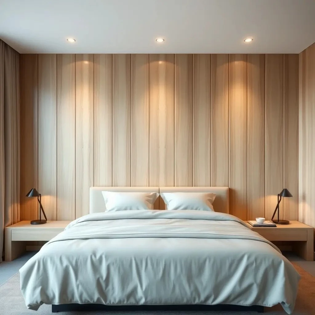 Как оформить спальню с деревянными панелями